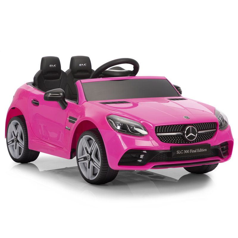 Aosom Mercedes SLC 300 Licensed Kids Electric Car with Remote Control 12V Battery Powered Kids Ride on Car Pink